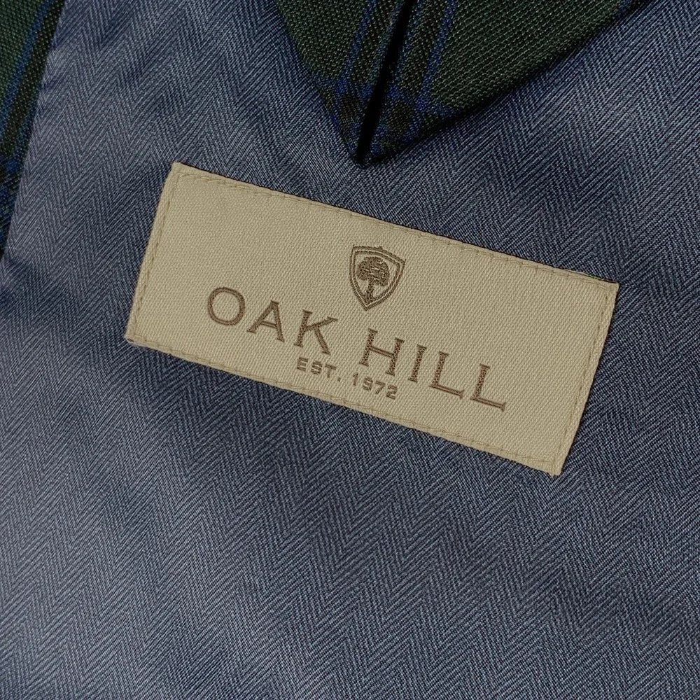 Oak Hill Blazer Jacket Men 4XL Green Plaid Sport Coat DXL Oversize Big
